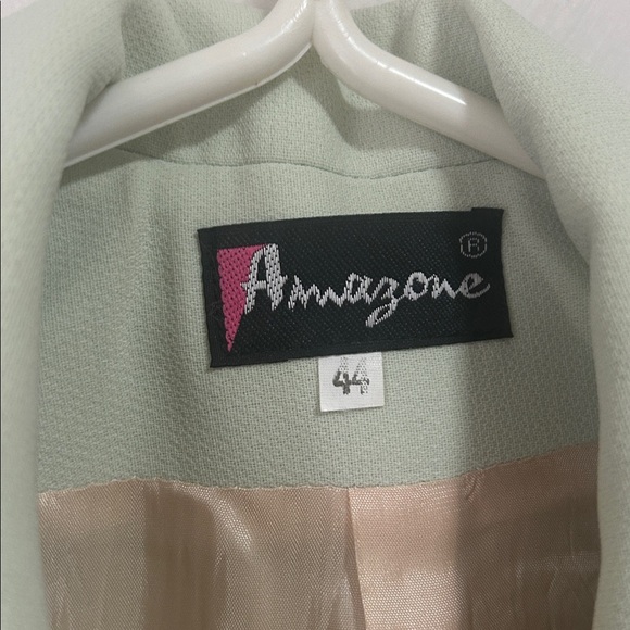 Vintage Y2K short sleeve blazer turquoise teal size medium Amazone - Picture 5 of 8